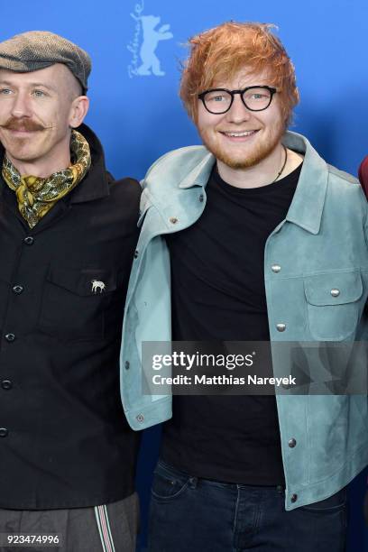 Foy Vance and Ed Sheeran pose at the 'Songwriter' photo call during the 68th Berlinale International Film Festival Berlin at Grand Hyatt Hotel on...