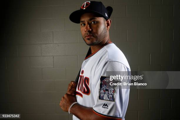 Gregorio Petit of the Minnesota Twins poses for a portrait on February 21, 2018 at Hammond Field in Ft. Myers, Florida.