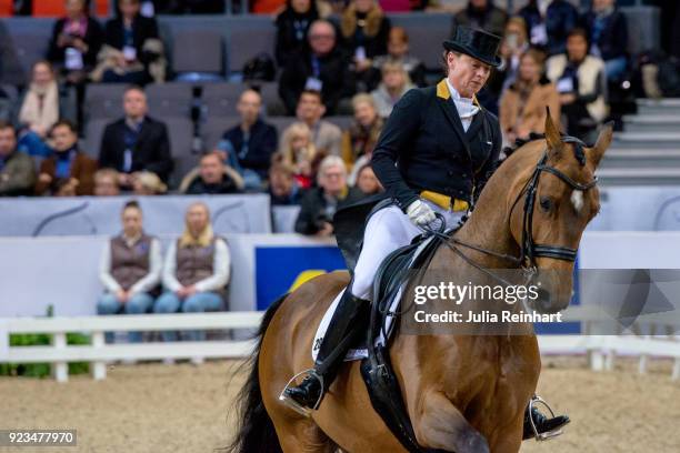 German equestrian Isabell Werth on Emilio saw herself beaten by Denmark's Cathrine Dufour as she places second in the FEI World Cup Dressage...