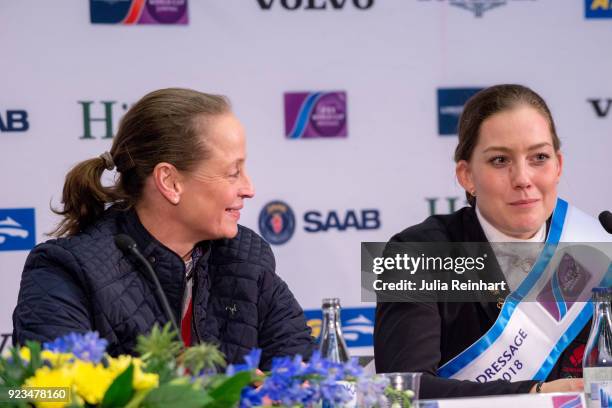 Danish equestrian Cathrine Dufour on Atterupgaards Cassidy wins the FEI World Cup Dressage freestyle competition ahead of Germany's Isabell Werth...