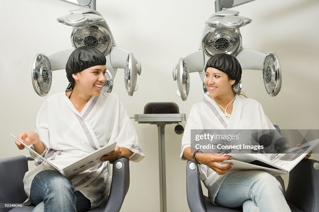 Girls at the hair salon