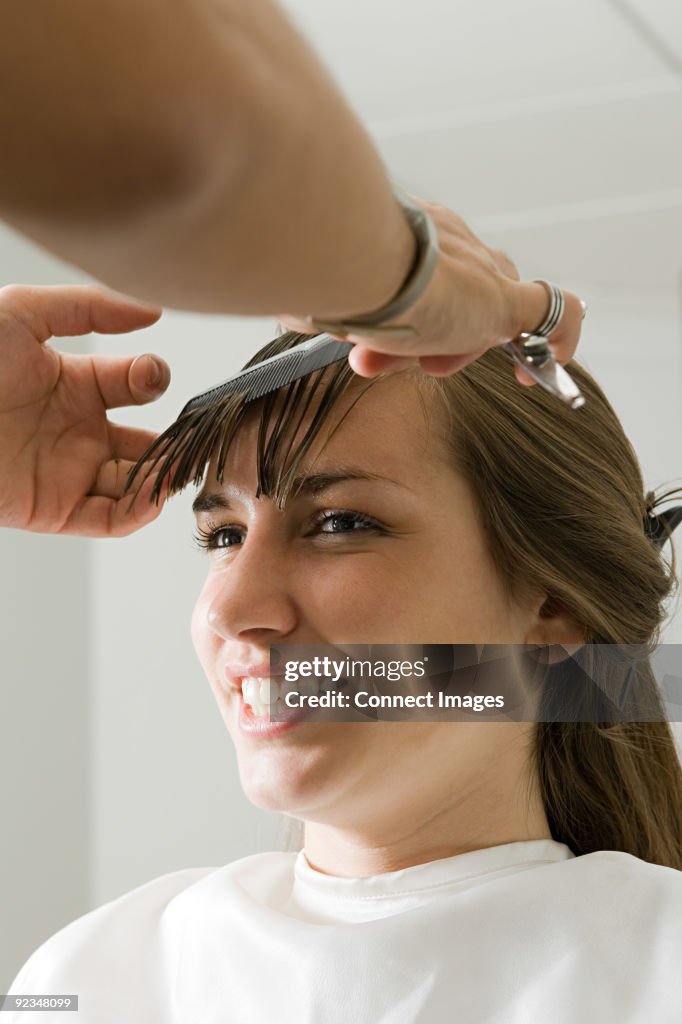 Girl at the hair salon