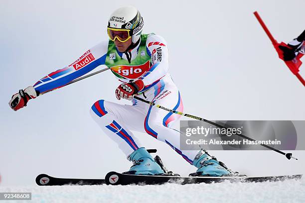 Steve Missillier of France competes in the Men's giant slalom event of the Men's Alpine Skiing FIS World Cup at the Rettenbachgletscher on October...