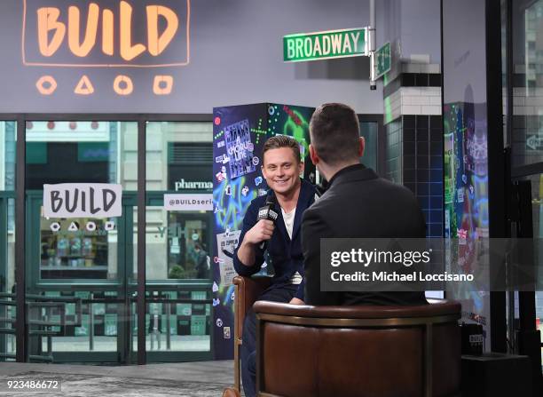 Actor Billy Magnussen visits Build Studio to discuss the movie "Game Night" at Build Studio on February 23, 2018 in New York City.