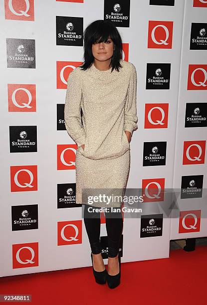 Lily Allen attends the Q Awards 2009 at the Grosvenor House Hotel on October 26, 2009 in London, England.