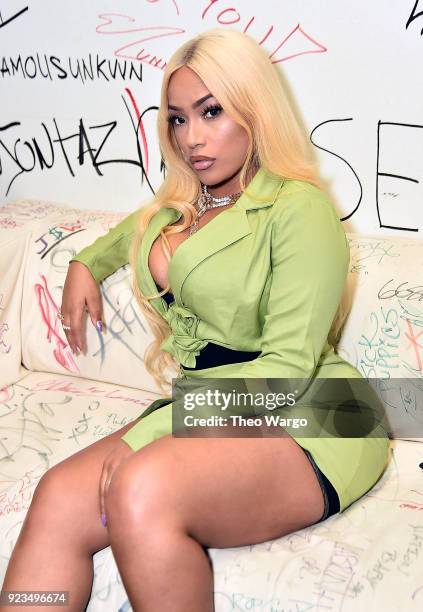 Stefflon Don Visits Music Choice at Music Choice on February 23, 2018 in New York City.