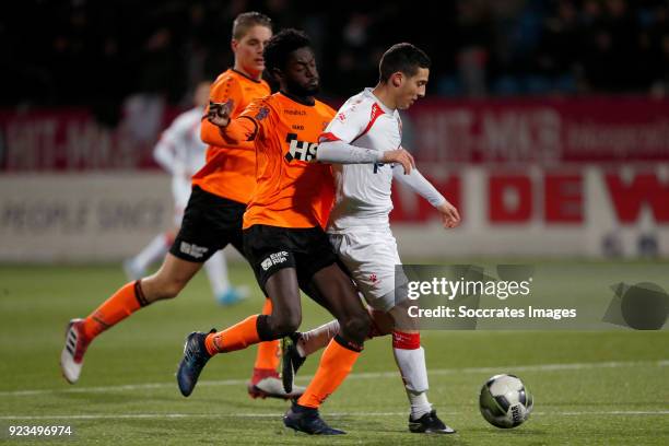 Rodney Antwy of FC Volendam, Mohamed Hamdaoui of Telstar during the Dutch Jupiler League match between Telstar v FC Volendam at the Rabobank IJmond...