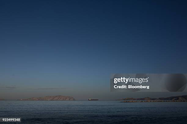 Petroleos de Venezuela SA oil tanker sits in the water near Puerto La Cruz, Anzoategui state, Venezuela, on Tuesday, Feb. 6, 2018. Hunger is...