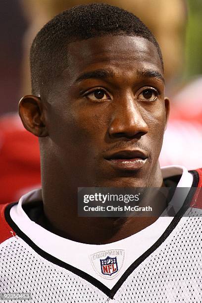 Antrel Rolle of the Arizona Cardinals watches on from the bench against the New York Giants on October 25, 2009 at Giants Stadium in East Rutherford,...