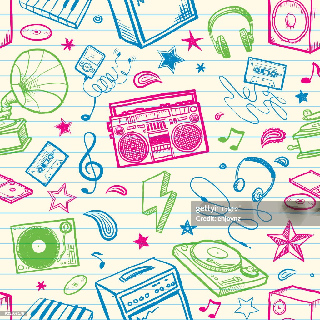Retro music background
