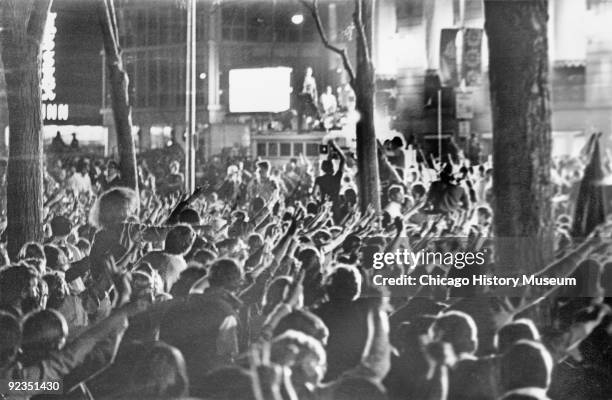 Street demonstrations held during the Democratic Convention of 1968, Chicago, IL.