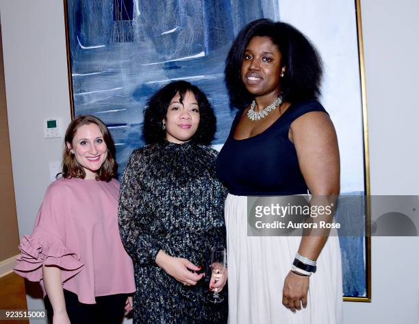 Yael Goldman, Kristina Jacob and Shari Ajayi attend Frette Celebrates Bjorn Bjornsson at Private Residence on February 21, 2018 in New York City.