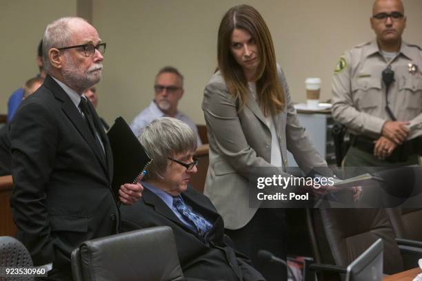 David Allen Turpin , who along with Louise Anna Turpin is accused of abusing and holding 13 of their children captive, appears in court with...