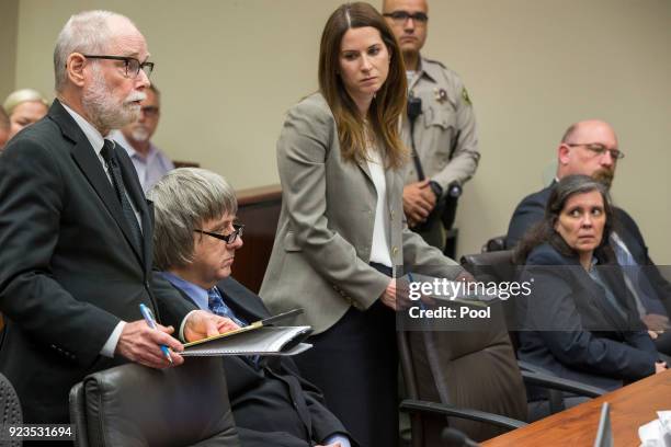 David Allen Turpin , who along with Louise Anna Turpin is accused of abusing and holding 13 of their children captive, appears in court with...