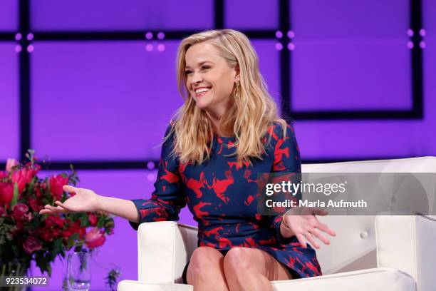 Actor/producer/activist Reese Witherspoon speaks onstage at the Watermark Conference for Women 2018 at San Jose Convention Center on February 23,...