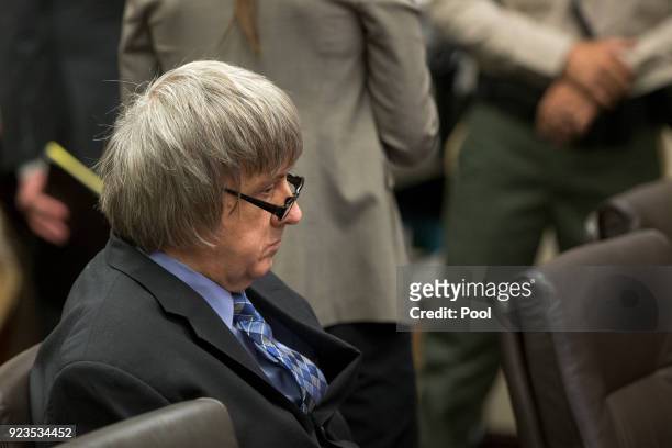 David Allen Turpin, who along with Louise Anna Turpin is accused of abusing and holding 13 of their children captive, appears in court on February...