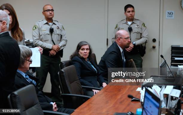 David and Louise Turpin , the parents who allegedly held their 13 children captive, appear in court on February 23, 2018 in Riverside, California,...