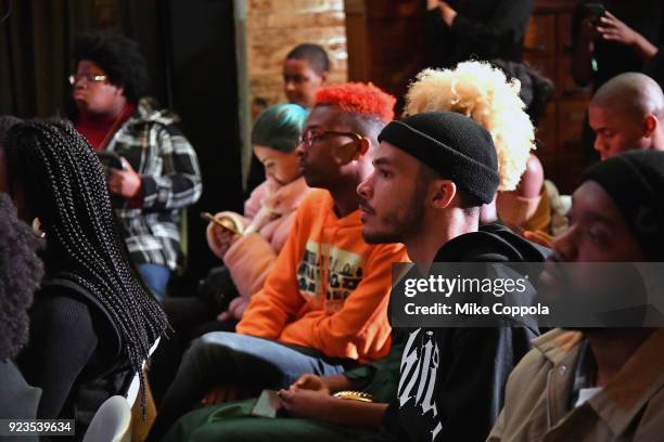 Guests listen during a panel as Instagram celebrates #BlackGirlMagic and #BlackCreatives on February 23, 2018 in New York City.