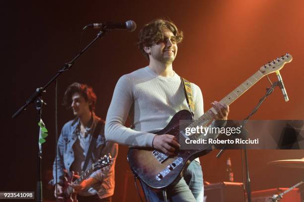 Alex Ruggiero and Jake Daniels of Airways perform on stage at O2 ABC Glasgow on February 23, 2018 in Glasgow, Scotland.