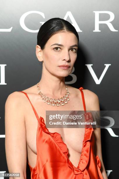 Leila Yavari attends Bulgari FW 2018 Dinner Party on February 23, 2018 in Milan, Italy.