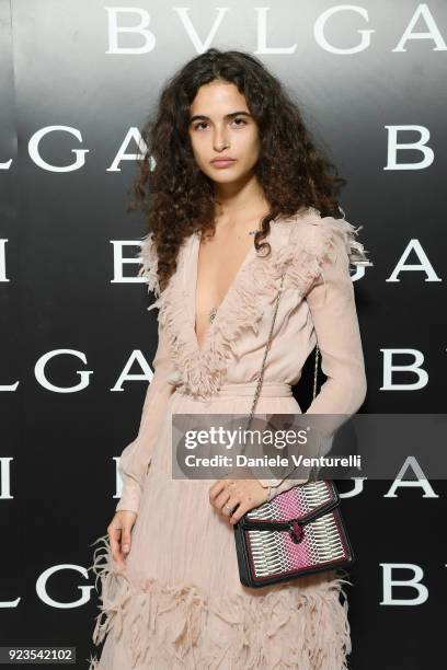 Chiara Scelsi attends Bulgari FW 2018 Dinner Party on February 23, 2018 in Milan, Italy.