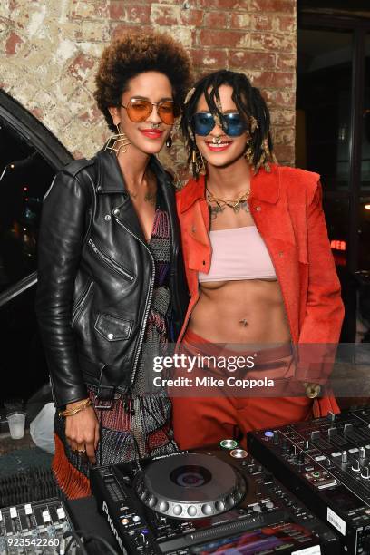 Coco & Breezy attend as Instagram celebrates #BlackGirlMagic and #BlackCreatives on February 23, 2018 in New York City.