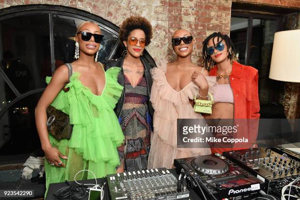 Shannon Clermont and Shannade Clermont and Coco & Breezy attend as Instagram celebrates #BlackGirlMagic and #BlackCreatives on February 23, 2018 in...