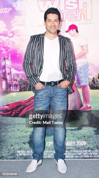 Actor Aftab Shivdasani at the audio release of the film Aao Wish Karein in Mumbai on Friday, October 23, 2009.