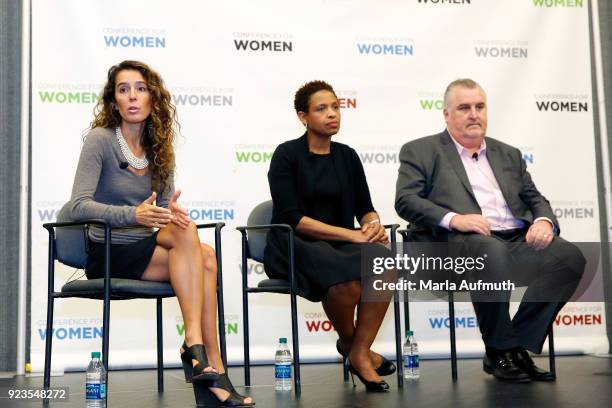 Author Anna Akbari, global head of diversity and inclusion, Morgan Stanley, Susan Reid, and SVP, supply chain operations, Juniper Networks, Mark...
