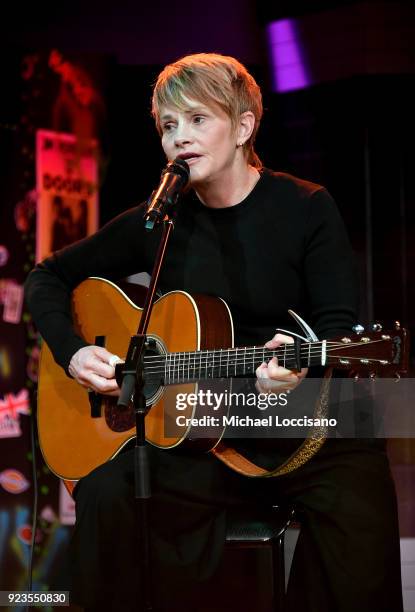 Musician Shawn Colvin performs during a Build Studio visit after discussing her new album of children's music "The Starlighter" at Build Studio on...