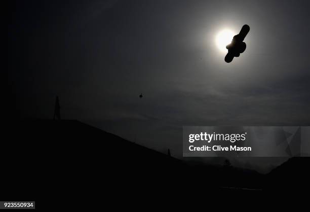 Mark McMorris of Canada practices prior to the Men's Big Air Final on day 15 of the PyeongChang 2018 Winter Olympic Games at Alpensia Ski Jumping...