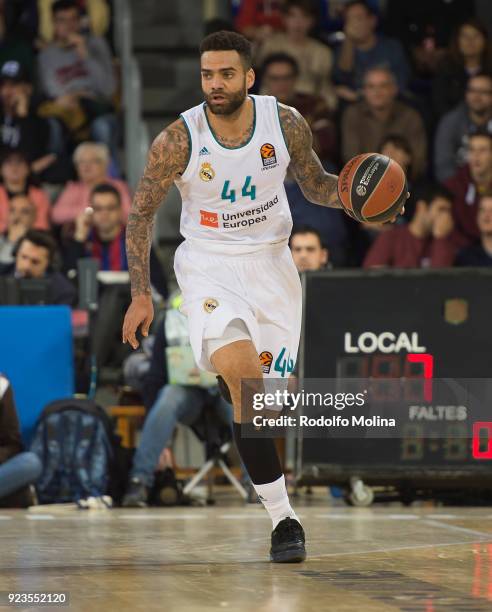 Jeffery Taylor, #44 of Real Madrid in action during the 2017/2018 Turkish Airlines EuroLeague Regular Season game between FC Barcelona Lassa and Real...