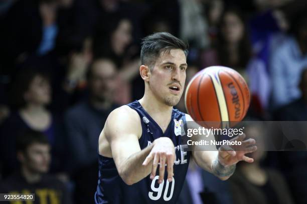 Paul Lacombe of France during FIBA Basketball World Cup 2019 qualifier match between France and Russia at the Rhenus Hall in Strasbourg, eastern...