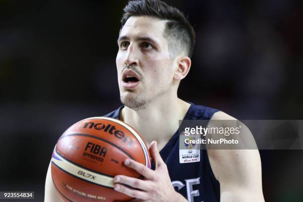 Paul Lacombe of France in action during FIBA Basketball World Cup 2019 qualifier match between France and Russia at the Rhenus Hall in Strasbourg,...