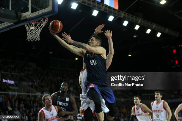 Paul Lacombe of France during FIBA Basketball World Cup 2019 qualifier match between France and Russia at the Rhenus Hall in Strasbourg, eastern...