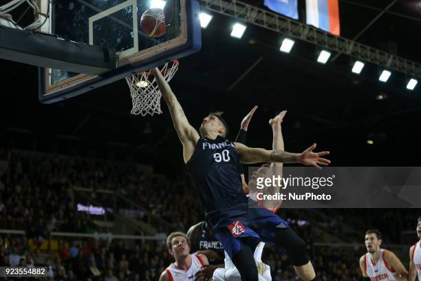 Paul Lacombe of France during FIBA Basketball World Cup 2019 qualifier match between France and Russia at the Rhenus Hall in Strasbourg, eastern...