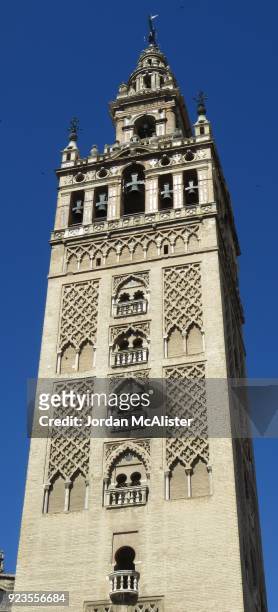 la giralda of the cathedral of saint mary of the see (sevilla, spain) - la giralda stock pictures, royalty-free photos & images