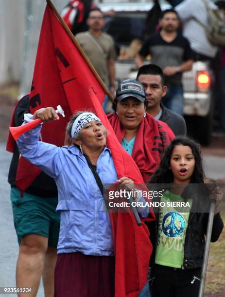 Supporters of the former presidential candidate of the Opposition Alliance Against the Dictatorship, Salvador Nasralla, take part in the "Caravan of...
