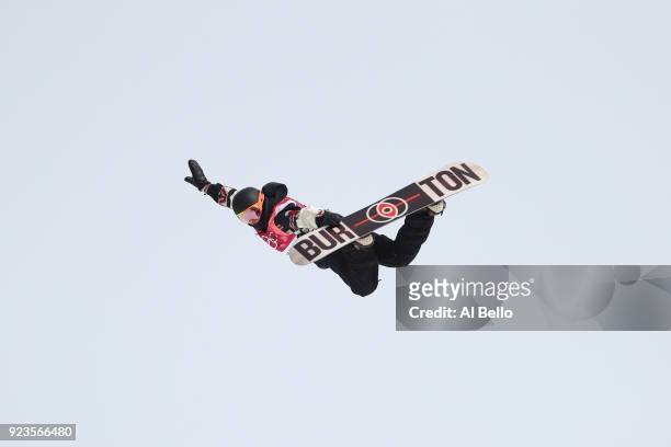 Mark McMorris of Canada competes during the Men's Big Air Final Run 3 on day 15 of the PyeongChang 2018 Winter Olympic Games at Alpensia Ski Jumping...