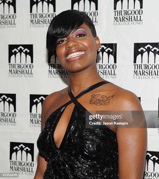 Recording artist Fantasia attends the Thurgood Marshall College Fund's 22nd anniversary celebration at the Sheraton New York Hotel & Towers on...