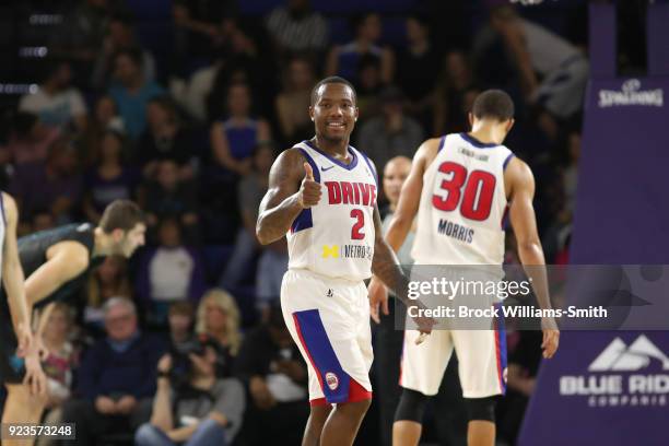 Kay Felder of the Grand Rapids Drive during the game against the Greensboro Swarm during the NBA G-League on February 23, 2018 in Greensboro, North...
