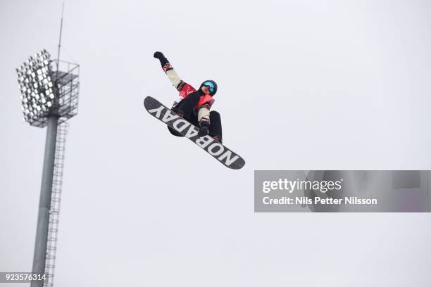 Max Parrot of Canada during the Snowboard Mens Big Air Finals at Alpensia Ski Jumping Centre on February 24, 2018 in Pyeongchang-gun, South Korea.