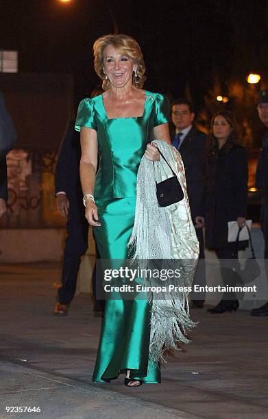 Esperanza Aguirre attends the 2009 Telva Magazine Fashion Awards on October 26, 2009 in Madrid, Spain.