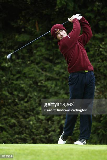 Steve Webster of England in action during day three of the Seve Trophy held at the Druids Glen Golf Club, in Dublin, Ireland on April 21, 2002....