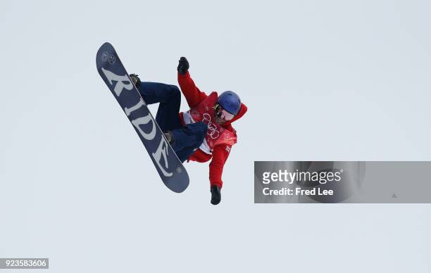 Sebastien Toutant of Canada competes during the Men's Big Air Final on day 15 of the PyeongChang 2018 Winter Olympic Games at Alpensia Ski Jumping...