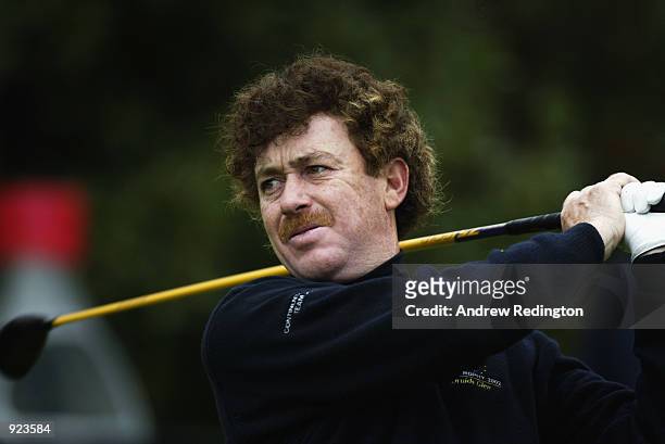 Miguel Angel Jimenez of Spain in action during day three of the Seve Trophy held at the Druids Glen Golf Club, in Dublin, Ireland on April 21, 2002....