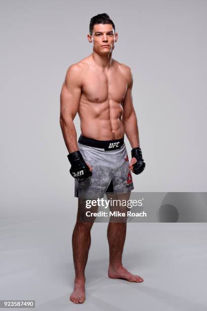 Alan Jouban poses for a portrait during a UFC photo session on February 21, 2018 in Orlando, Florida.