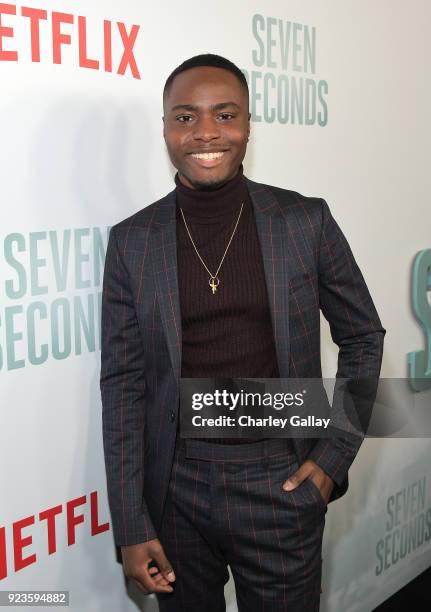 Corey Champagne attends Netflix's 'Seven Seconds' Premiere screening and post-reception in Beverly Hills, CA on February 23, 2018 in Beverly Hills,...