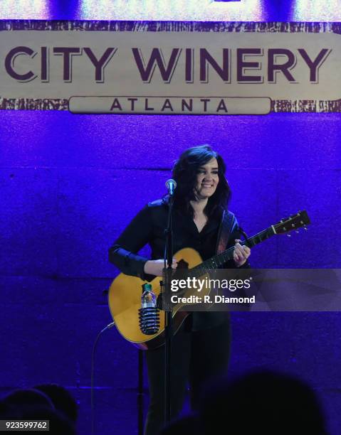 Singer/Songwriter Brandy Clark performs at City Winery on February 23, 2018 in Atlanta, Georgia.