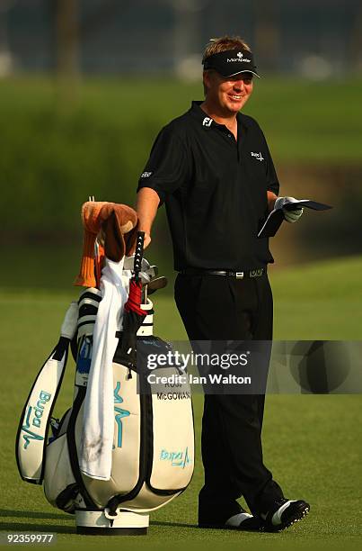 Ross McGowan of England looks on during the practice round of the Barclays Singapore Open at Sentosa Golf Club on October 27, 2009 in Singapore.